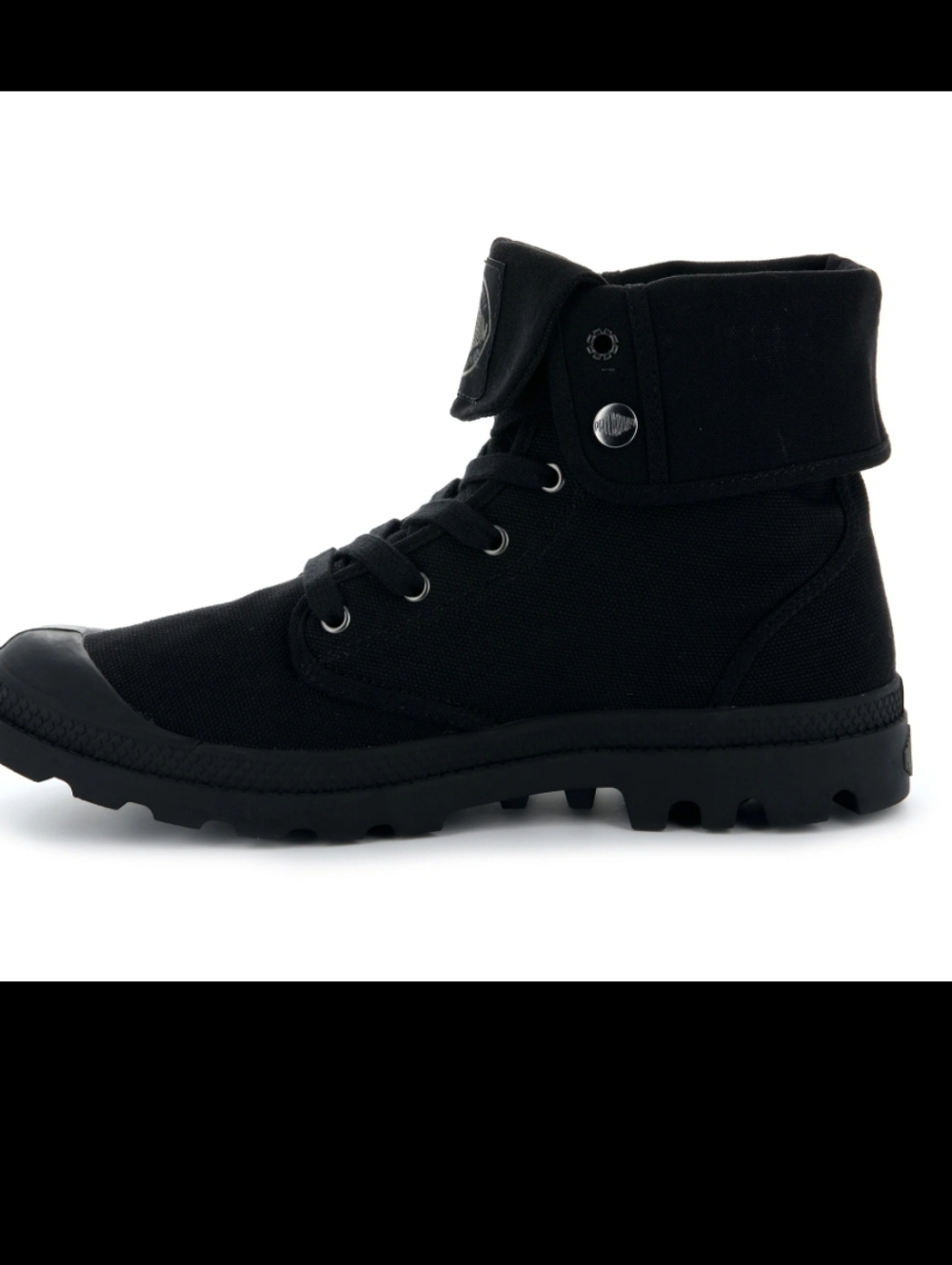 Palladium Men's Black Canvas Fold-Down Ankle Boot - Picture 2 of 5